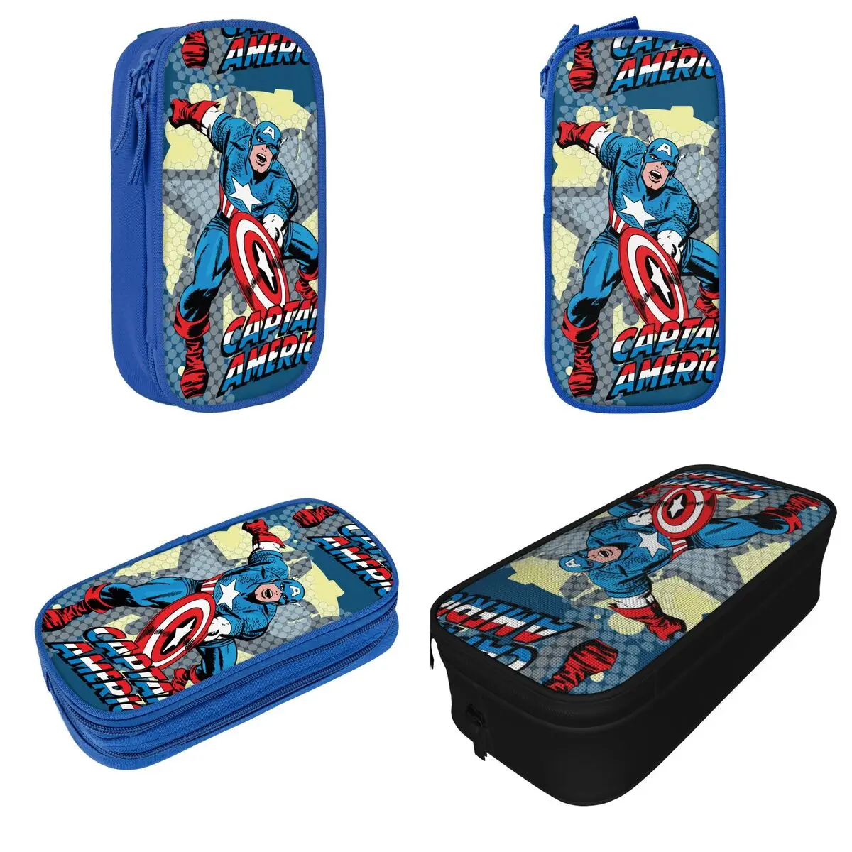 Astucci per matite a forma di stella Captain America astuccio per penne carino ragazza ragazzo materiale scolastico di grande capacità astucci con