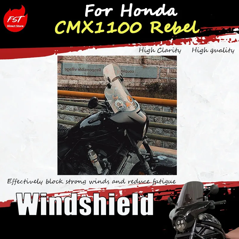 

For Honda CM1100 Rebel 2021 Motorcycle Windshield Windscreen Wind Deflector Protector Modified Accessories