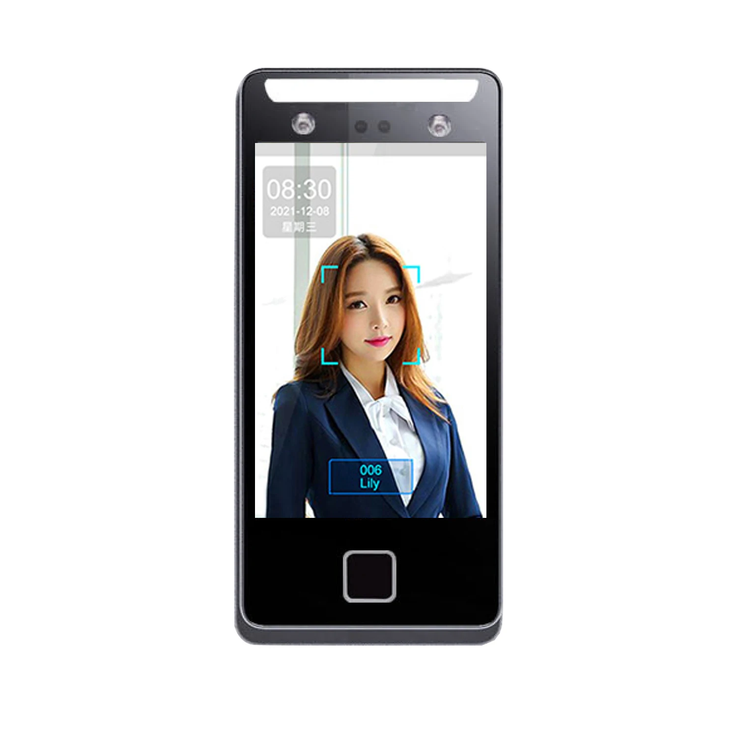 7 inch LCD Screen Dynamic Facial Access Control System Palmar Vein Fingerprint Time attendance  Standalone Reader