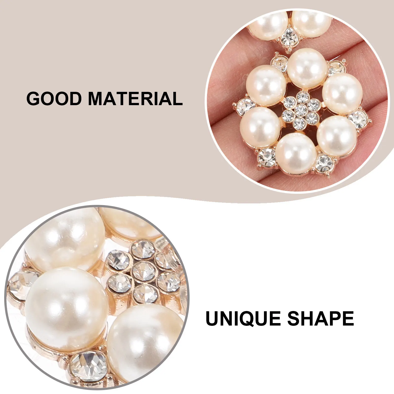 

30Pcs Delicate DIY Pearl Button Flower Embellishment for Garment Accessory Brooch Headdress Craft DIY Jewelry Supplies