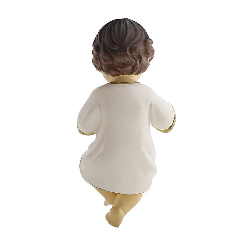 6cm Religious Saint Baby Statue Religious Holy Child Ornament Jesus Baby Resin Handicraft Adornment Mini Dolls Church Statues
