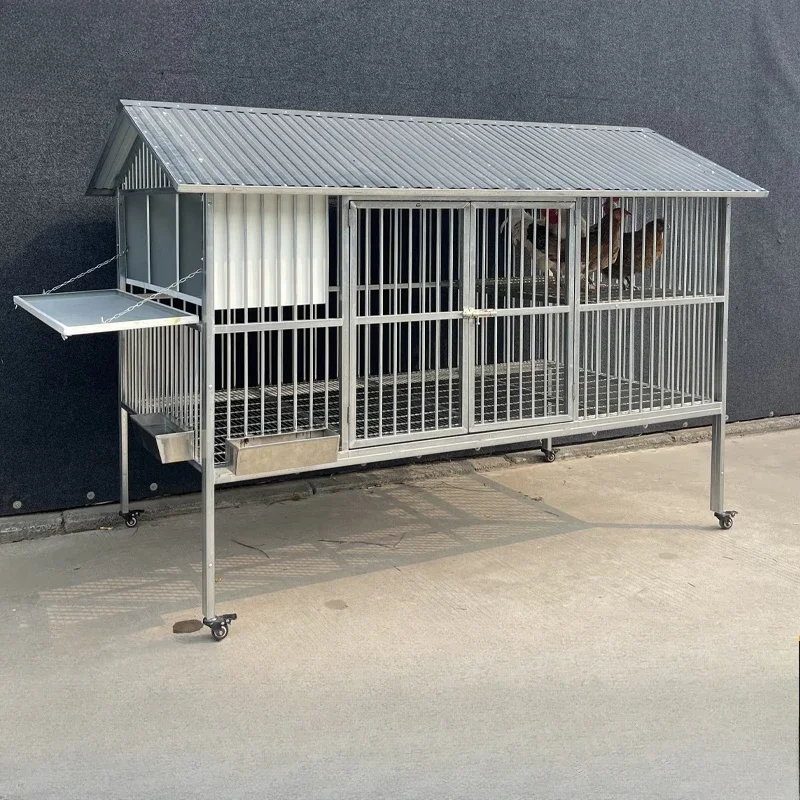 

Outdoor galvanized chicken cage Outdoor thickened and durable rainproof weasel breeding rabbit duck pigeon cage large