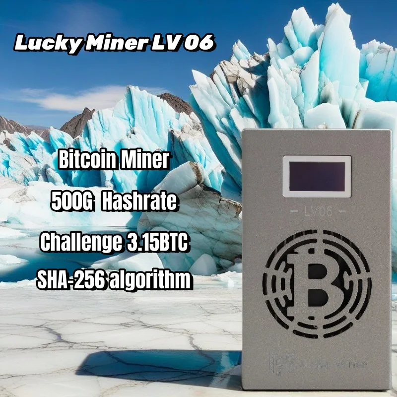 

Home Silent Bitcoin Miner Lucky Miner LV06 500G Hash Rate BTC Lotto Machine 15W with 5V 6A Power Supply