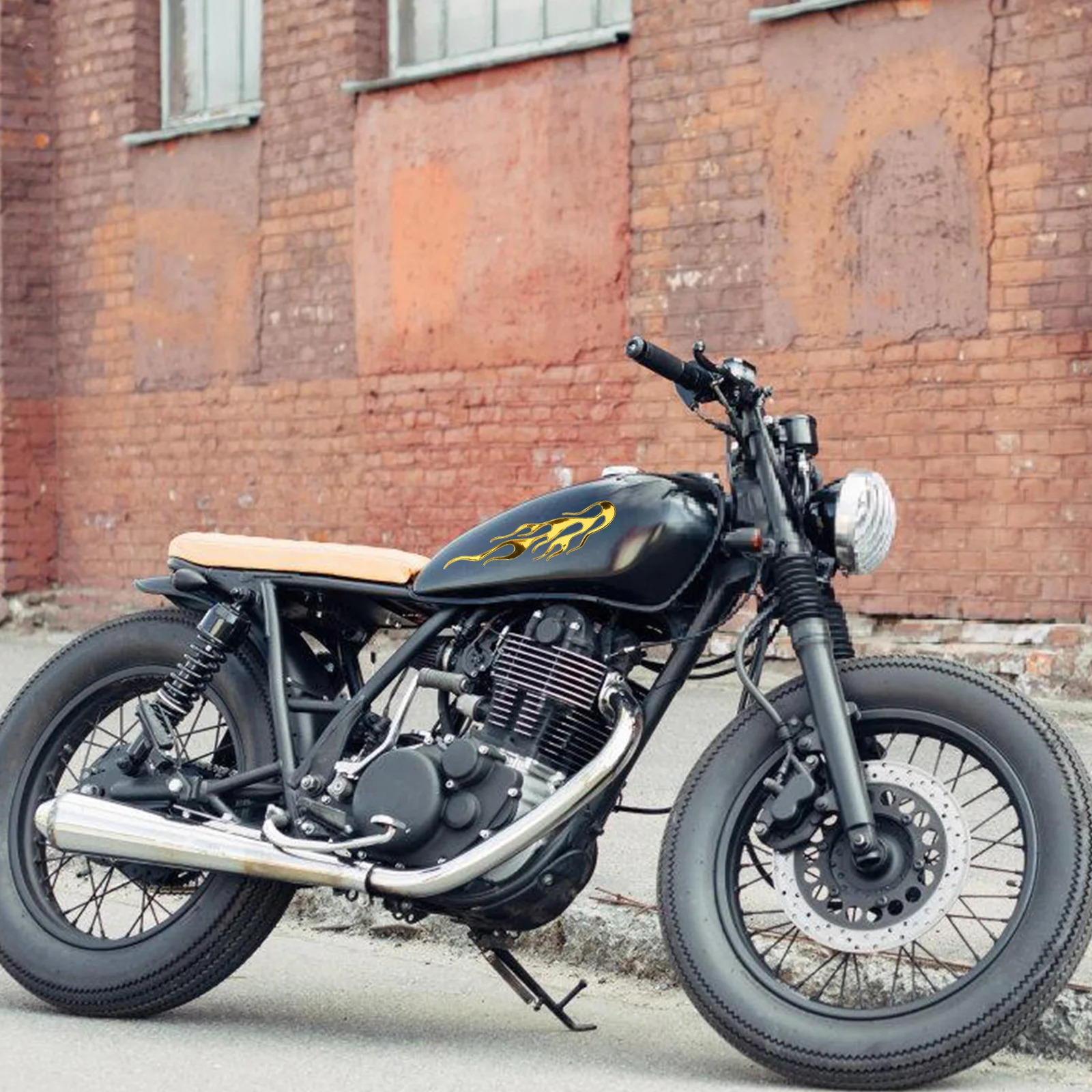 

10pcs Motorcycle Sticker Flame Design 3D Pvc Waterproof Decals For Cars Motorcycles Decorative Vehicle Stickers Flame Auto Decal