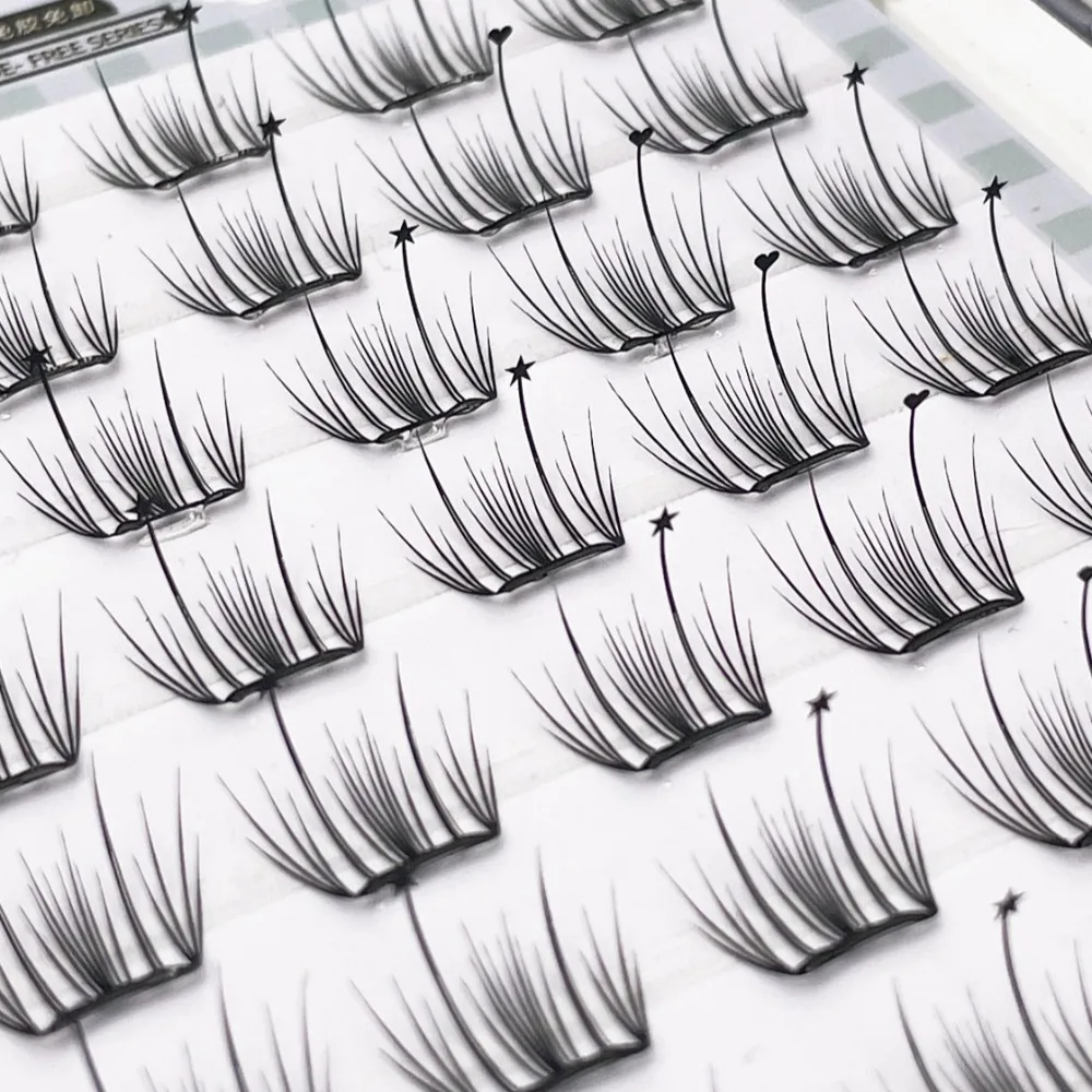 Segmented Creative False Eyelashes Star Tree DIY Eyelashes Extensions Large Capacity Oblique Winged Glue Free False Eyelashes