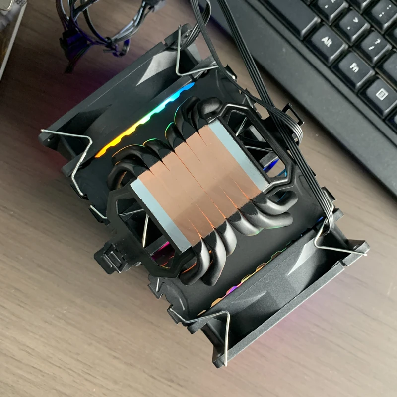RGB CPU Cooler AM4 6 Heat Pipe Silent CPU Air‑Cooling Fan For LGA1700 1200 115X 2011 1366 X79 775 X99 AMD  AM5 Ventilador view 6