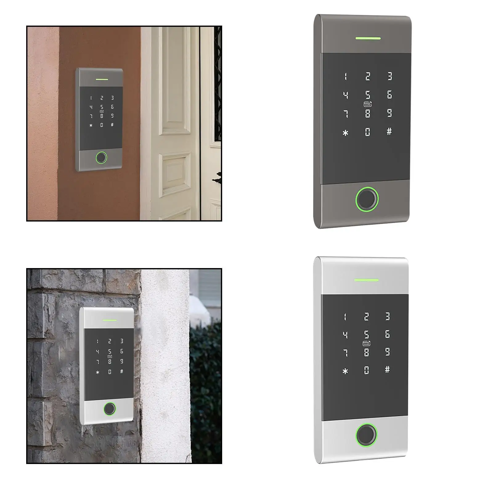 Access Control System Backlight Waterproof Biometrics Fingerprint RFID Keypad for Home Wooden Door Garage Door Office Glass Door