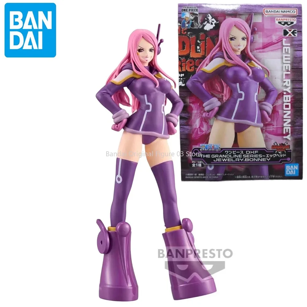 

Bandai Original Banpresto Anime One Piece Film RED DXF Grandline EggHead Jewelry Bonney PVC Action Figure Collectible Model Toys