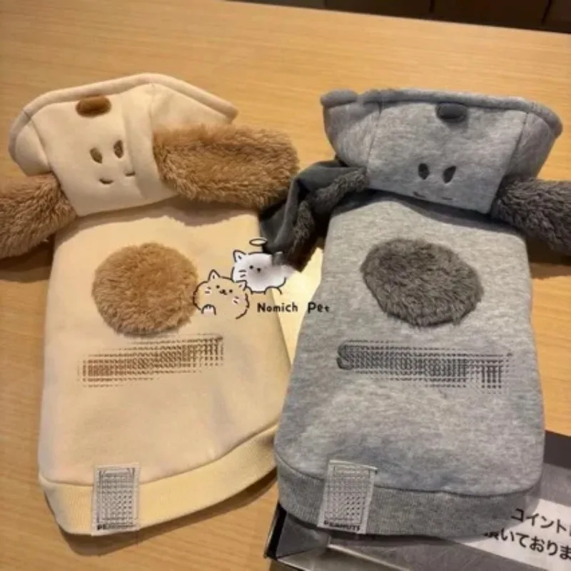 Ropa para perros, Sudadera con capucha, bonito abrigo con orejas para perros pequeños, Sudadera con capucha cálida de invierno, abrigo para cachorros Panda, chaquetas para perros pequeños