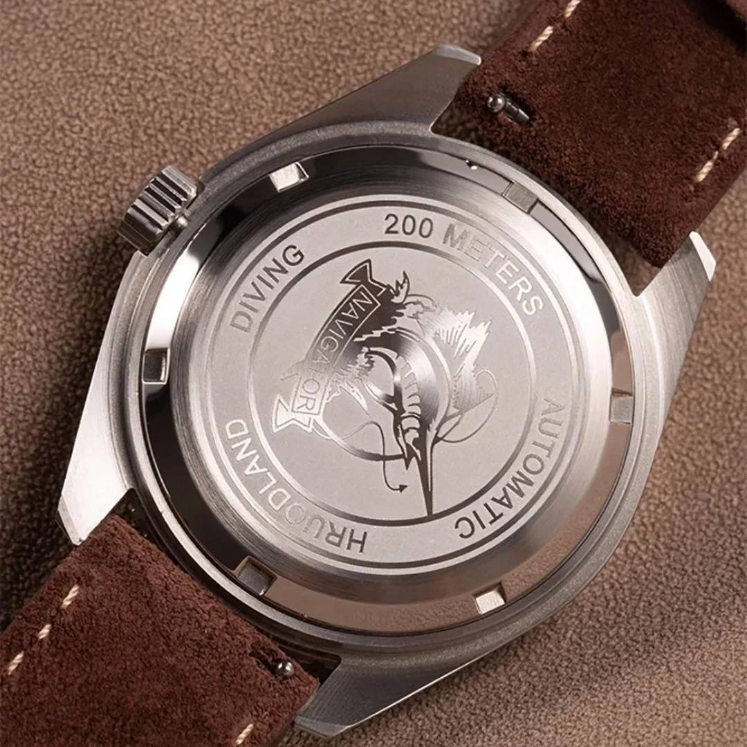 Hruodland 2025, neue mechanische Herrenuhr, 41,8 mm, NH35, minimalistisch, Retro, Sport, Edelstahl, leuchtend, für Herren