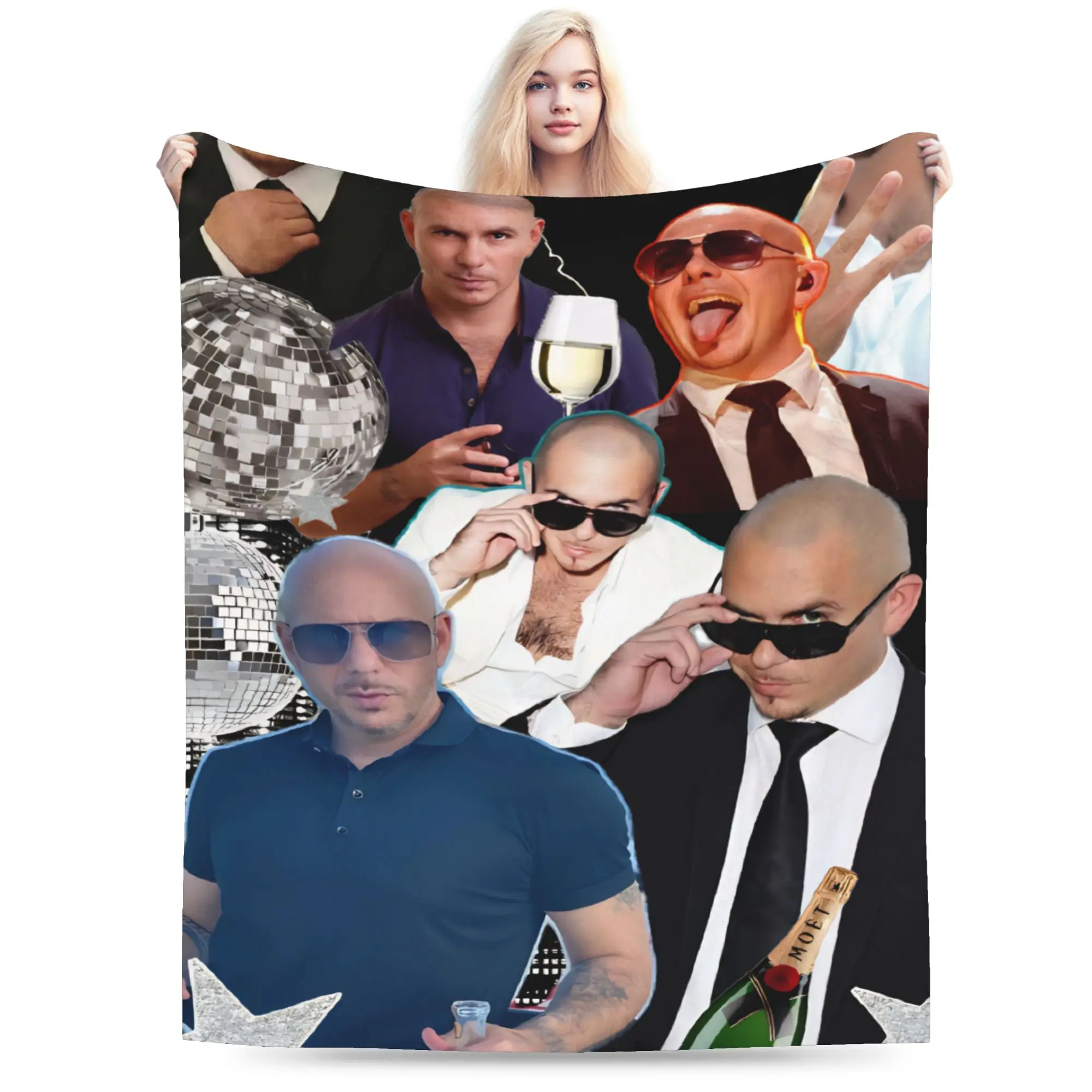 Relax Pitbull On Tour Mr Worldwide  Blanket Stuff Sofa Decorative  Throw Blankets Lightweight Thin Flannel for Travel