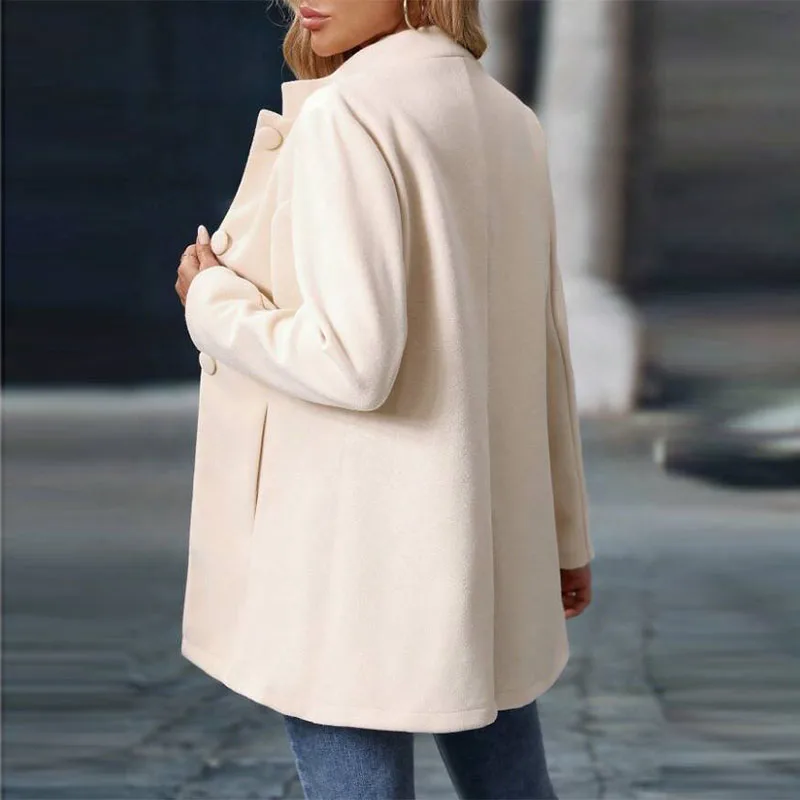 Korean Version of Niche Design High-Grade New Autumn and Winter Female All-In-One Long Woolen Coat