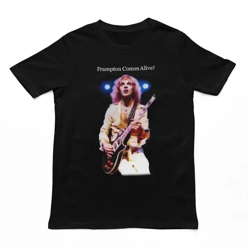 Peter Frampton Comes Alive T-shirt pour homme Rock and Roll Band Classic Tee New Black