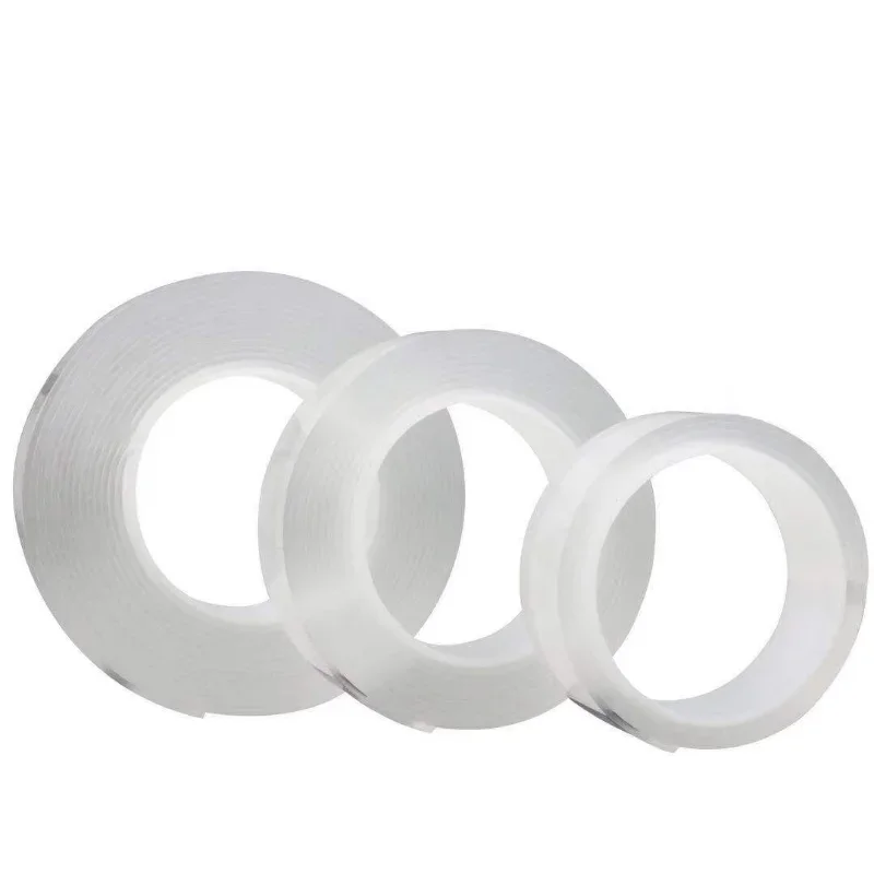 1/2/3/5M Nano Tape Double Sided Tape Transparent Reusable Waterproof Adhesive Tapes Cleanable Kitchen Bathroom Supplies Tapes