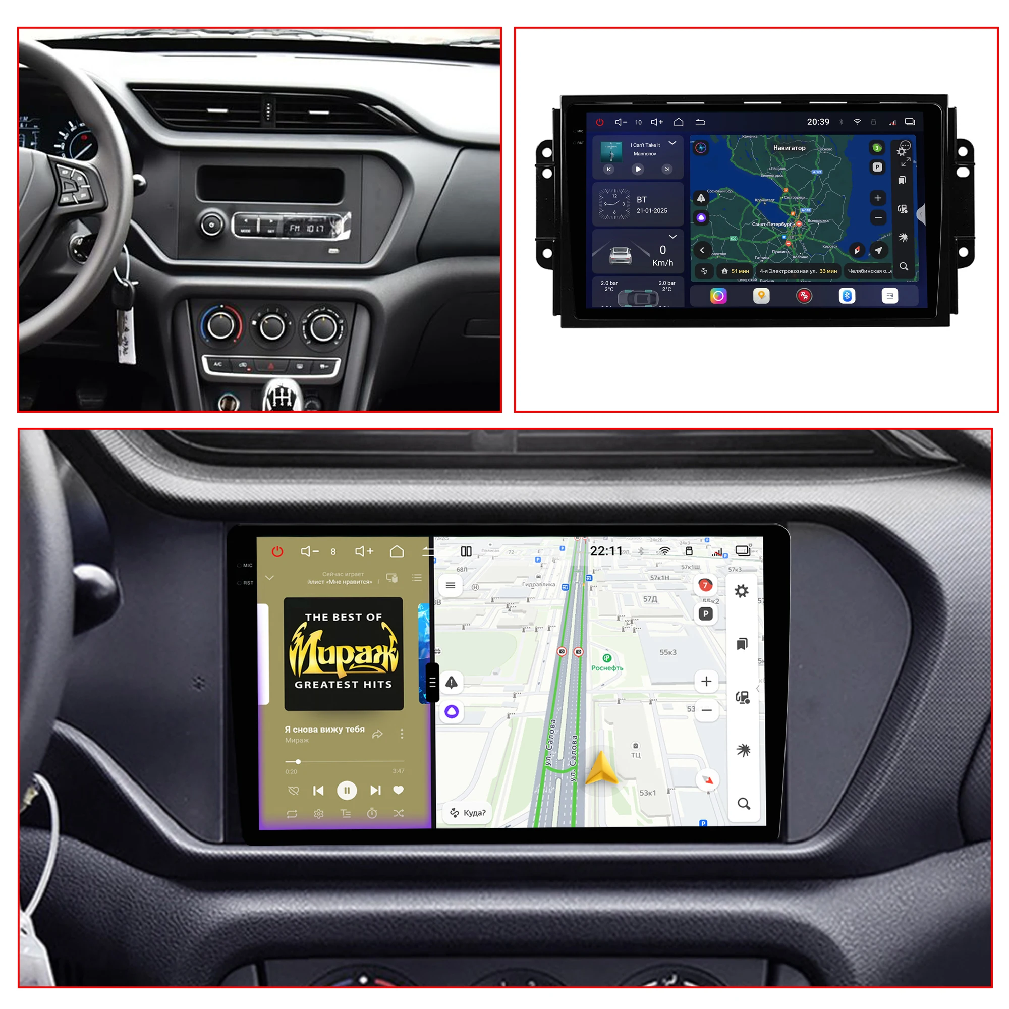 Redpower Crystal Sound 850 Pro Max  Android Car Radio Player Screen for Chery Tiggo 3 2016 - 2018 CarPlay Bluetooth Hi-Fi