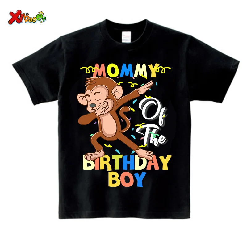 Boys Birthday Shirts Family Matching Outfits Monkey Party Toddler Baby T Shirt 5 Years Old Girl Outfit Familia Shirt 6th Outfits