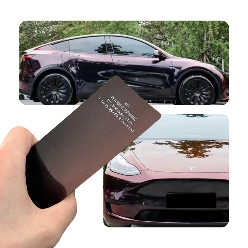 Streamer Black Magic Red Car Vinyl Wrap Full Body Film Self Adhesive Bubble Free Decorative Sticker 1.52x18m