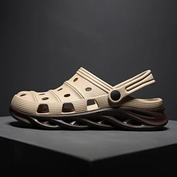 Sandalias con agujeros de EVA para hombre, chanclas de verano, zuecos de playa, Zapatillas de casa, zapatos de jardín al aire libre, talla grande 45