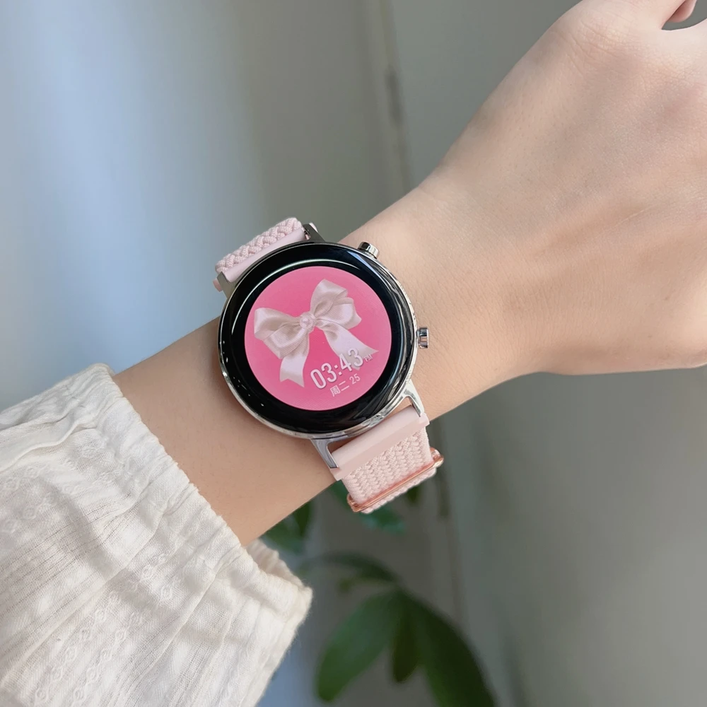 Band For Samsung Galaxy Watch 7 FE 5 Pro 4 6 classic 44mm 40mm Nylon Braided sport bracelet correa Galaxy Watch 7 Strap image 5
