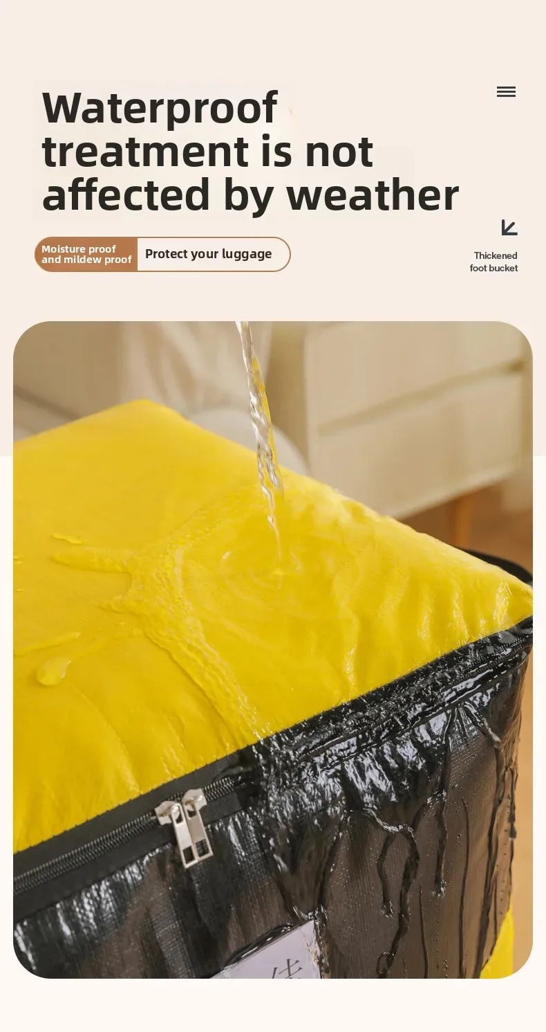 Umzugstasche mit großem Fassungsvermögen, verdickte, umweltfreundliche Gepäcktasche, wasserdichte gewebte Tasche, Aufbewahrungstasche, verschleißfeste Tasche – Detail 11