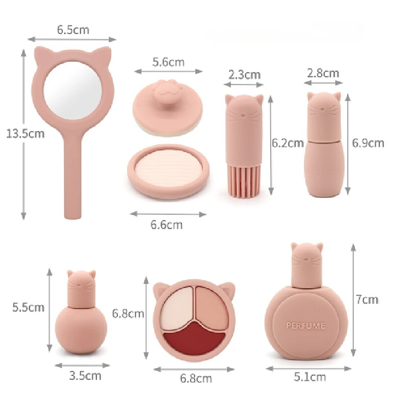فتاة ماكياج اللعب سيليكون محاكاة مجموعات الالعاب التجميل الأطفال تقليد أدوات ماكياج الصالحة للأكل الصف سيليكون طفلة ماكياج