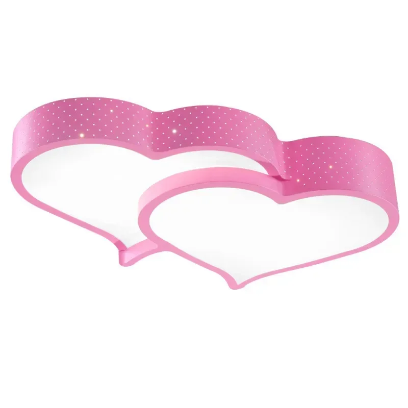 Modern Led New Arrival Heart-shaped Ceiling Lights For Bedroom Children Kid's Room Home Surface Mounted Pink Ceiling Lamp