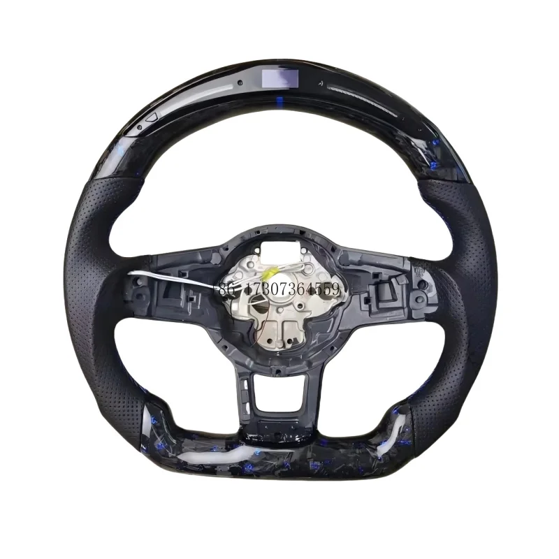 

Спортивное светодиодное рулевое колесо для Vw Golf 7 7,5 Mk7 MK7.5 GTI Polo Gts Gtd Gte R Passat Cc R-line Кованая текстура из углеродного волокна