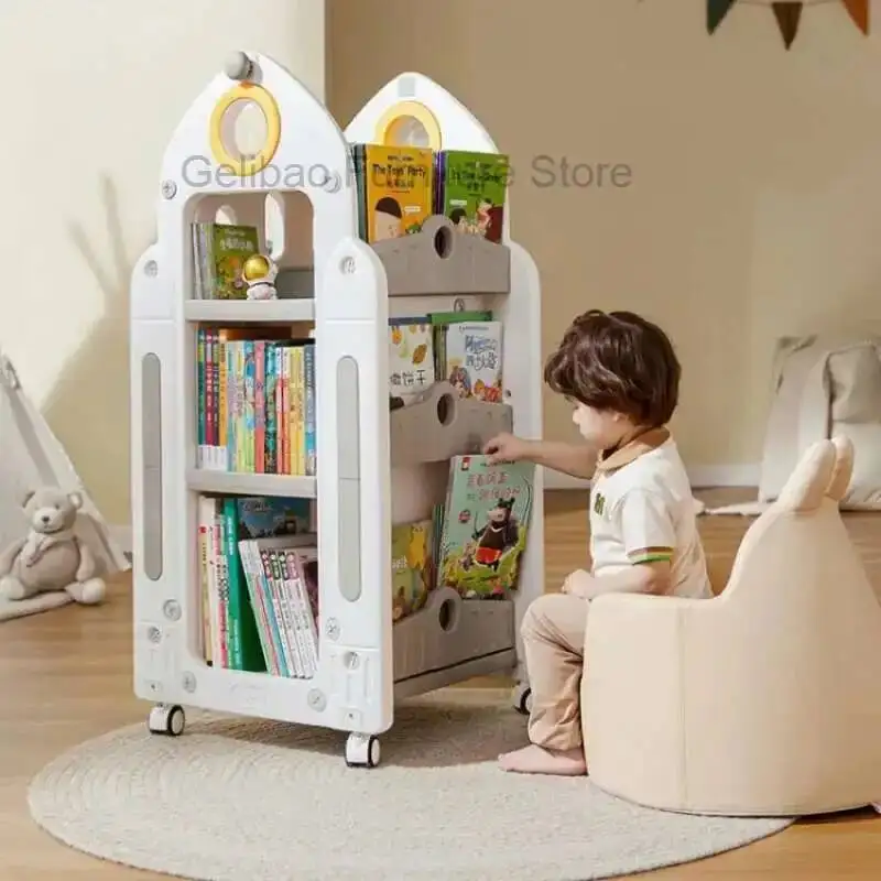 

Shelfs Rotating Children's Shelf Children Book Bookshelf Toy Organizer Bookshelf Bookcase Child Storage Shelves Kids Furniture