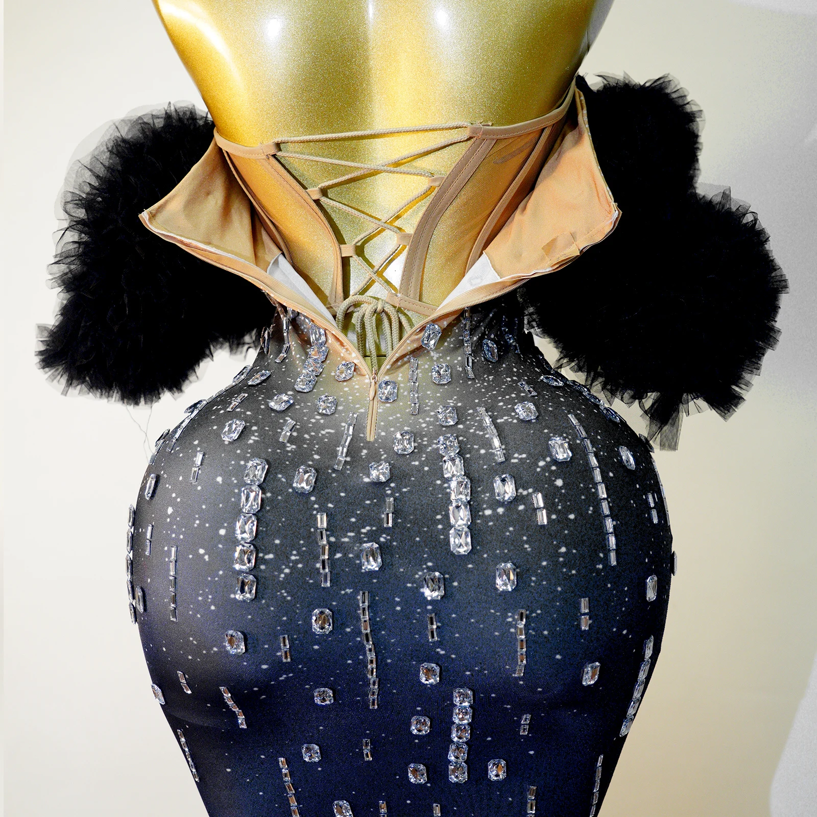 Luxurious Sparkling Rhinestone Tubular Maxi Skirt Women's Formal Dress Sexy Dinner Prom Birthday Celebration Party Stage Costume