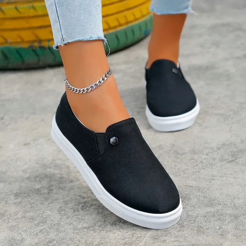 2024 Womens Loafers Casual Shoes for Women  Street Comfortable Wear-resistant Women Vulcanized Shoes Walking Zapatillas De Mujer