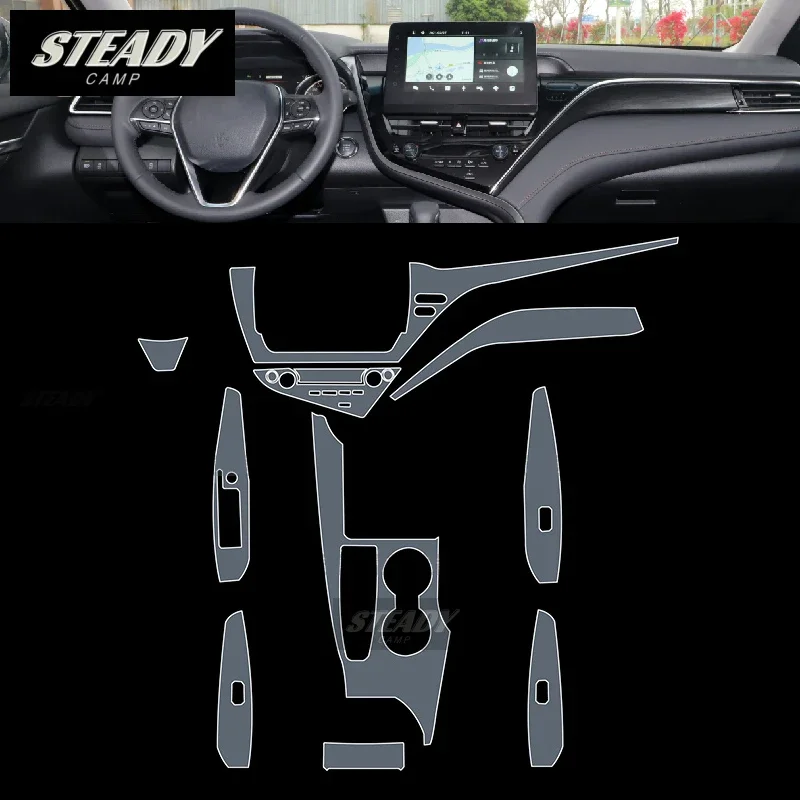 Car Interior Center Console Transparent TPU Protective Film Anti-scratch Repair Accessories Refit For Toyota Camry 2021-2023