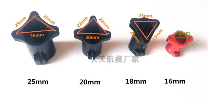 Adaptateur universel CNC pour D16 18 20 25 30mm, Tube en carbone, support de jambe de train d'atterrissage, connecteur de cadre de Drone de photographie aérienne 4/6 axes