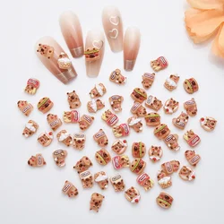 Simulation Capibara Food Anime Figures For Nails Decoration Accessories Manucure Kawaii Cartoon Capivara Resin Nail Parts Charms