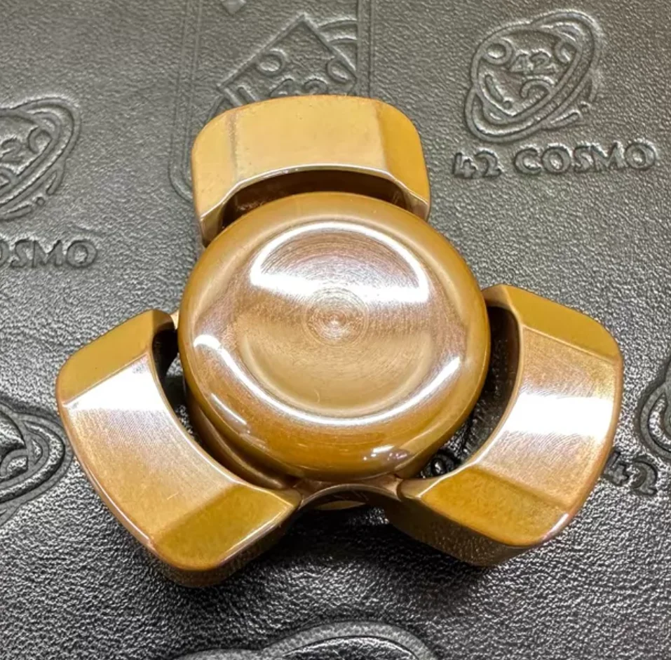 Used EDC Copper Gyro Mod Ergo clone spinner Fingertip gyroscope Decompression toys