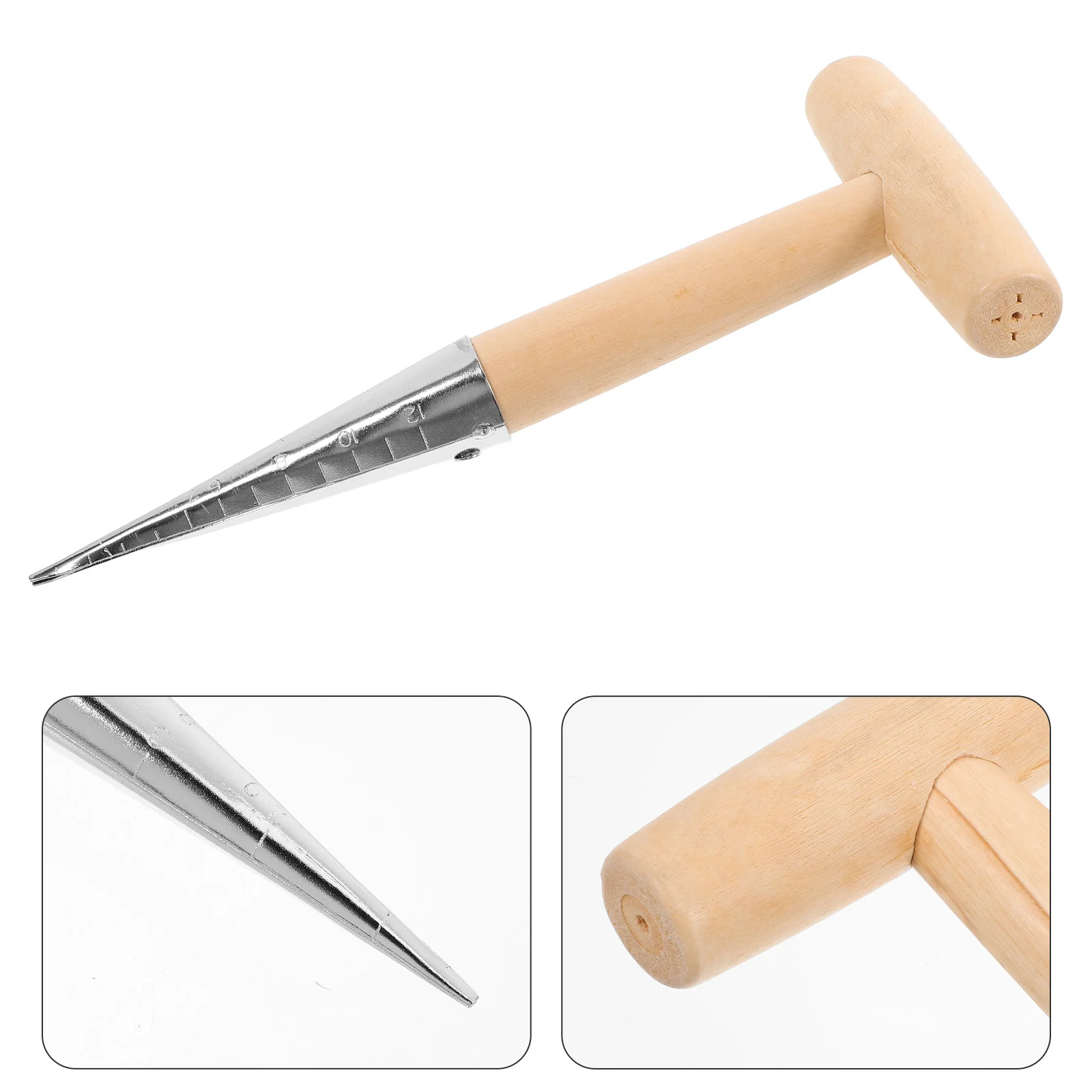 Garden Dibber Tool For Planting Seeds Vegetables Ergonomic Handle Soil Puncher Lightweight Hand Tool For Potted Plants Garden