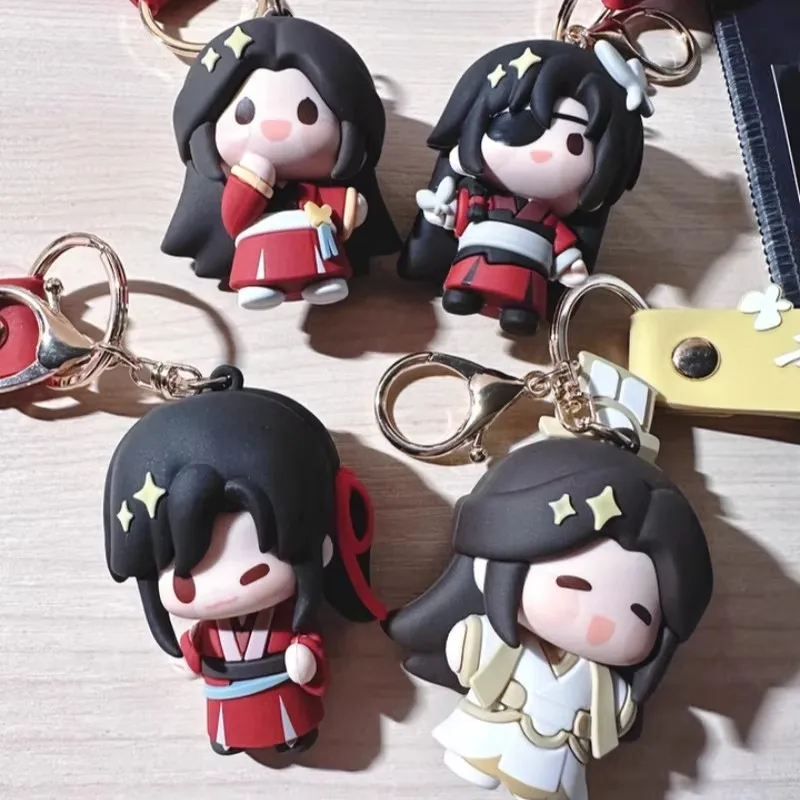 

New Original Tian Guan Ci Fu Anime Peripheral Xie Lian Hua Cheng Pvc Keychain Car Backpack Pendant Decor Custom Gift For Fans