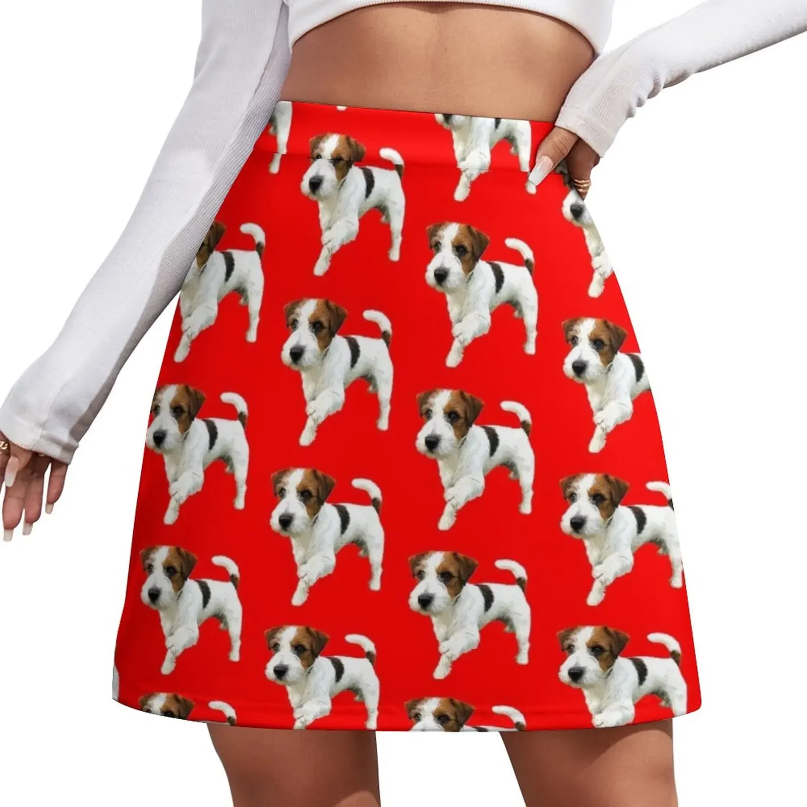 Jack Russell Terrier Dog Art Mini Skirt Female skirt kawaii clothes Women's skirts