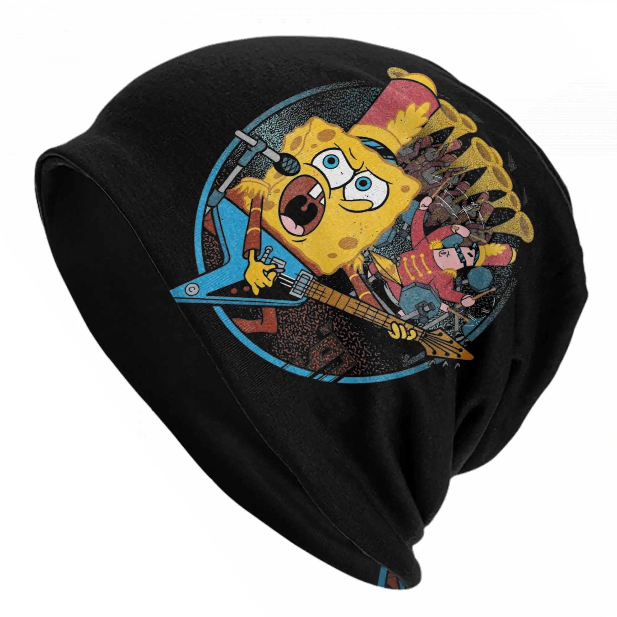 Spongebobed Cap  Hip Hop Men Women Street Skullies Beanies Hats Spring Warm Dual-use Bonnet Knitted Hat