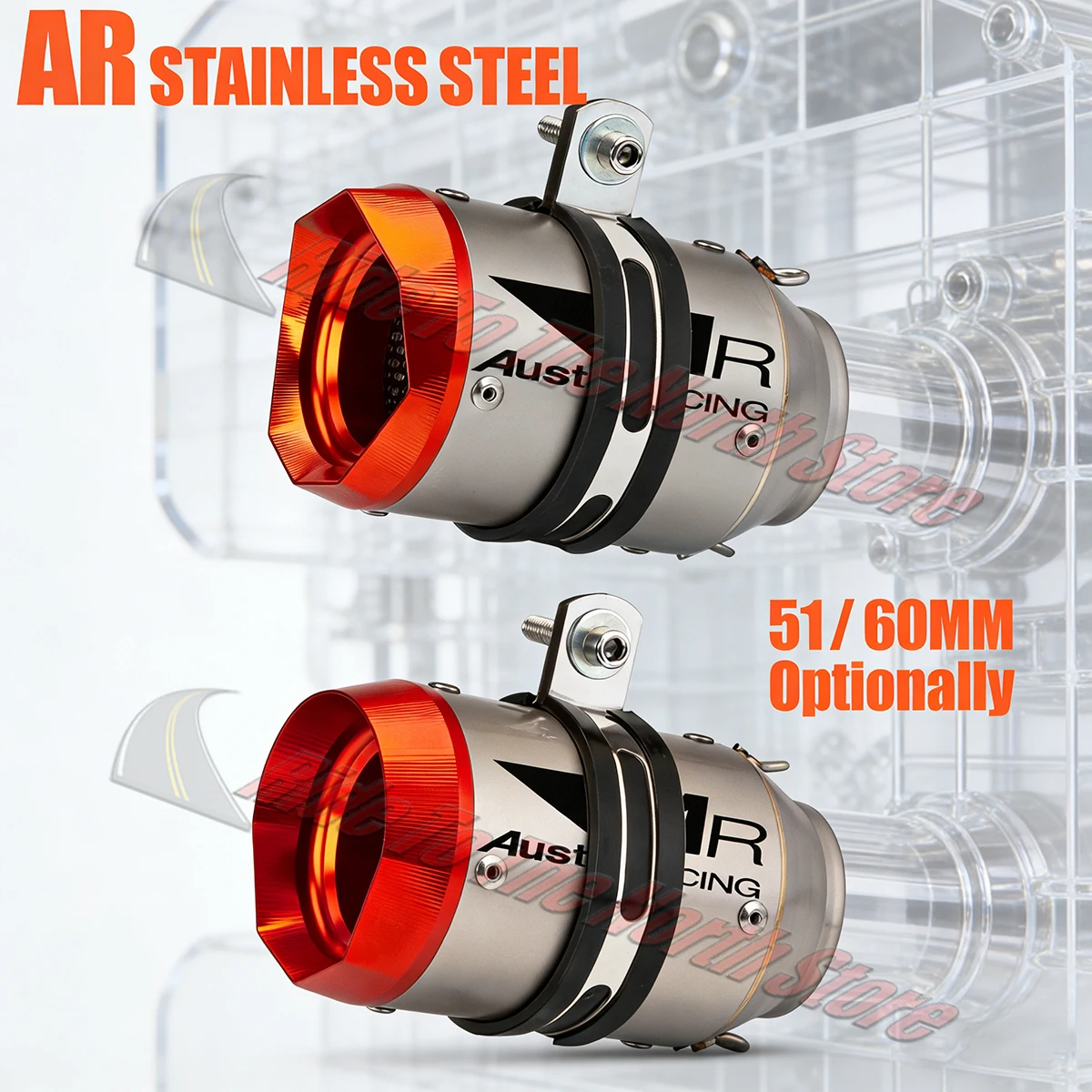 

Orange tip AR Exhaust Muffler Escape With DB-Killer for Kawasaki250-1000 MT0709 GSX250R ZX6R S1000RR R3R6 DUKE390 CB300R Etc
