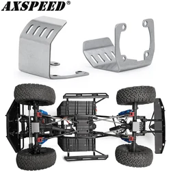 AXSPEED 1 paio di piastre paramotore per protezione dell'asse dell'armatura del telaio in acciaio inossidabile per Axial SCX10 II 90046 1/10 RC Crawler Car Upgrade Parts