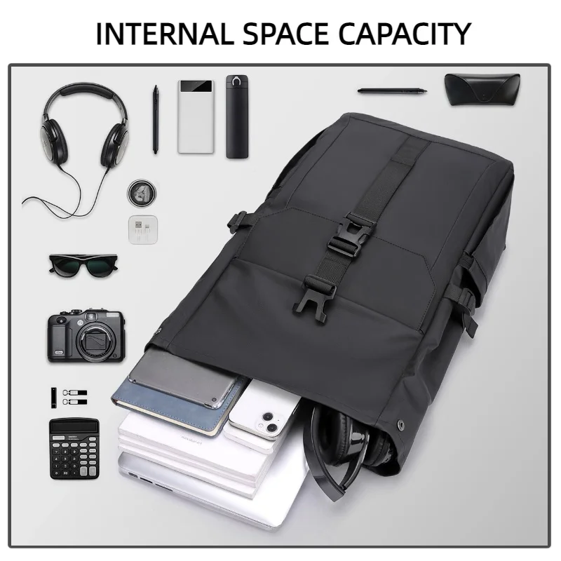 Modischer Business-Herrenrucksack, großes Fassungsvermögen, Aufbewahrung mit mehreren Fächern, modischer Reiserucksack, Business-Computertasche