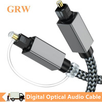 GRWIBEOU Optic Audio Cable Digital Optical Fiber Cable Toslink 3M SPDIF Coaxial Cable for Amplifiers Player PS4 Soundbar Cable