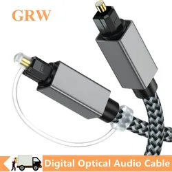 GRWIBEOU Optic Audio Cable Digital Optical Fiber Cable Toslink 3M SPDIF Coaxial Cable for Amplifiers Player PS4 Soundbar Cable