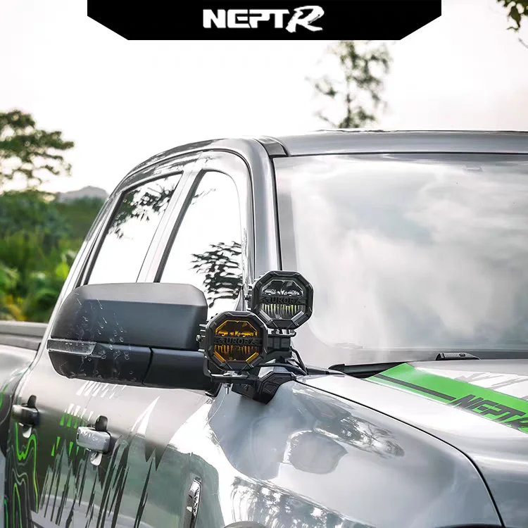 Accessoires pour Ford Ranger, Installation sans perceuse, sculpté CNC pour Ford Ranger Raptor, mise à niveau du pilier A, double support de lumière