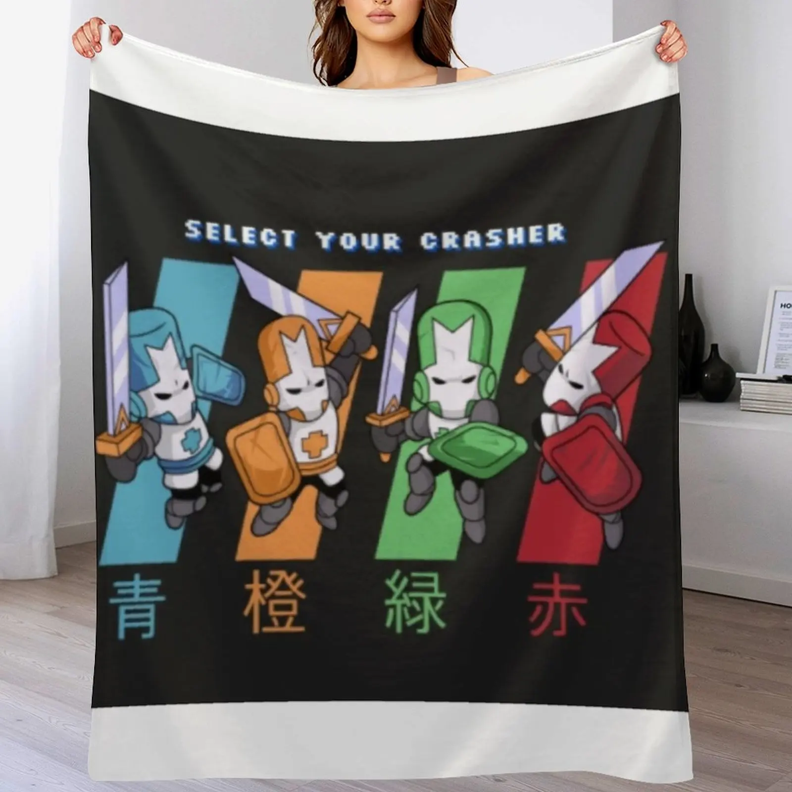 Castle Crashers in Time Throw Blanket Decoratives Soft Plush Plaid Moving Blankets