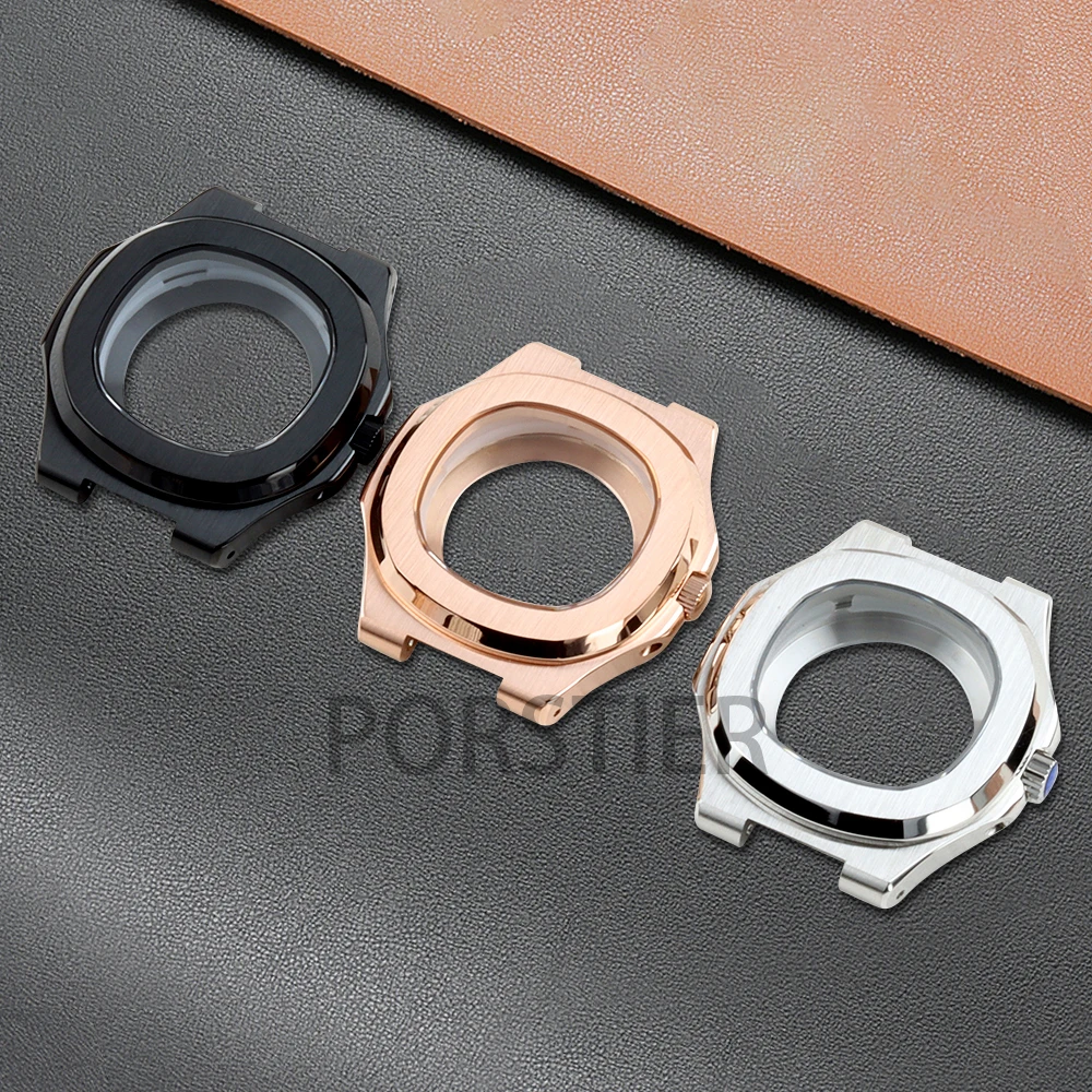 

Silver/Black/Rose Gold 40mm NH35 Watch Case 316L Stainless Steel Waterproof for Nautilus NH35 NH36 NH38 Movement 29.8mm Dial