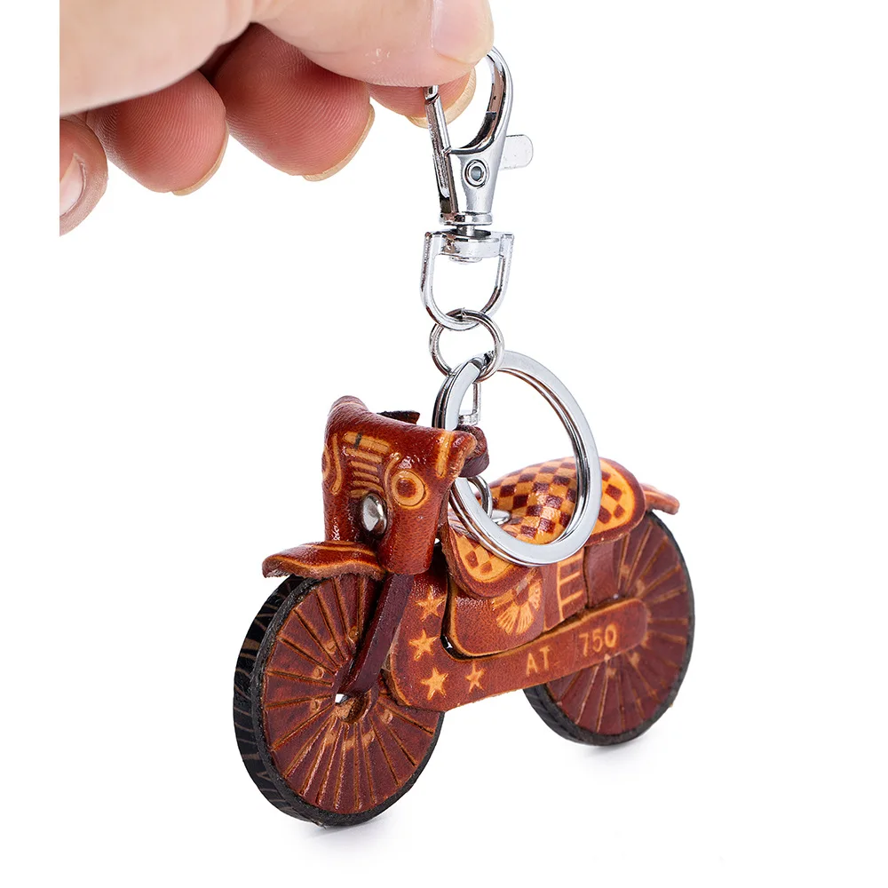 Fashion Genuine Leather Animal Keychain Bag Backpack Charm Pendant Keyring Holder Ornament Gift