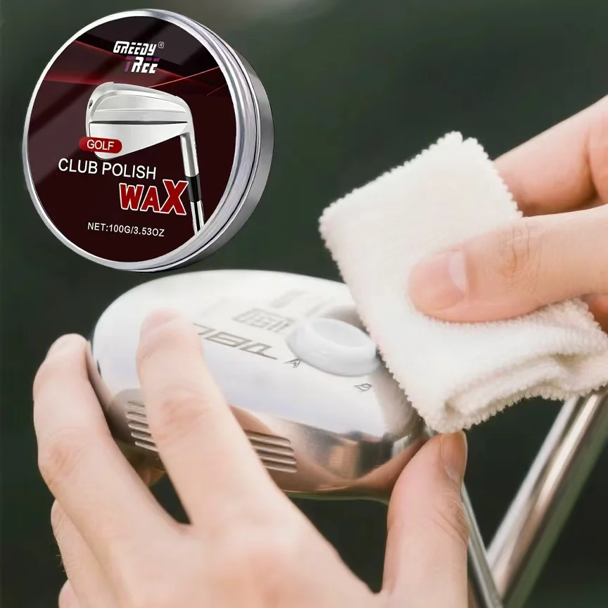 Professional golf club polishing wax - Quick application to remove scratches and metal polish, golf equipment and sports gear pr