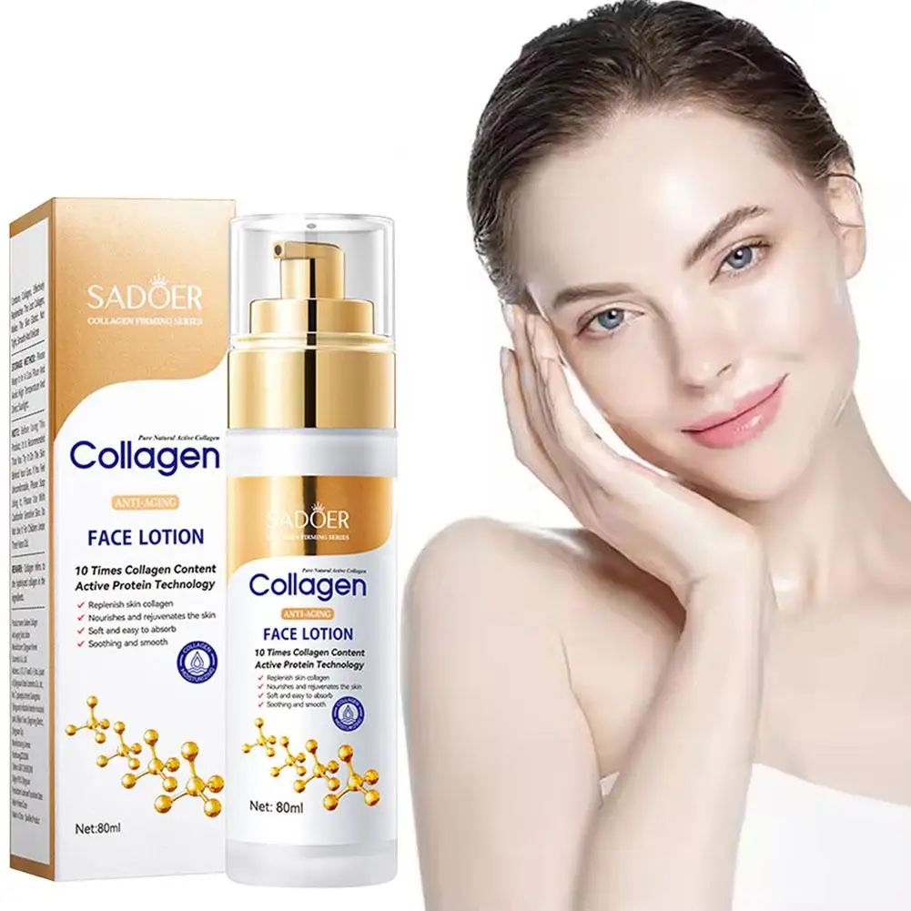 SADOER Collagen Facial Serum Face Lotion Moisturizing Refreshing Control Oil Facial Emulsion Face Water Replenishment Essen F4F9