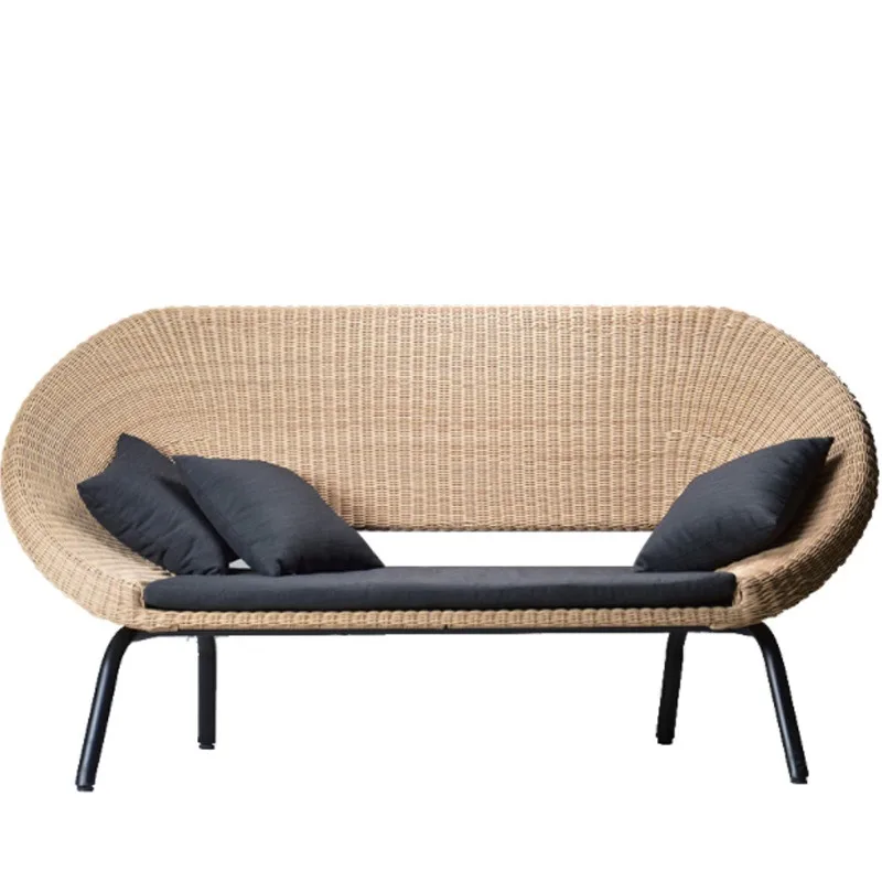 Balcony sofa  art courtyard rattan chair, outdoor  sofa combination  sofa coffee table, outdoor scenic spot